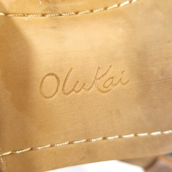 Olukai 'O Laila Leather Low Lace Up Fold Down Ankle Boots Boho Grunge 90s Y2k 7 - Picture 10 of 11